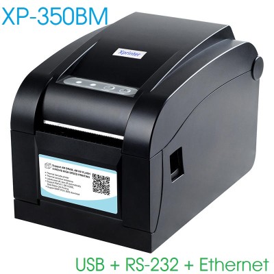 Máy in mã vạch Xprinter XP 350BM (USB + RS-232 + LAN)