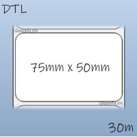 Cuộn giấy decal nhiệt 1 tem 75x50mm, dài 30m