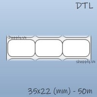Giấy decal IN NHIỆT TRỰC TIẾP 03 tem 35x22mm, 50m