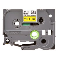 Băng giấy in nhãn Brother TZe-S651 (24mm x 8m, đen/vàng, keo siêu dính)