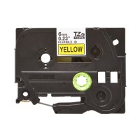 Băng giấy in nhãn Brother TZe-FX611 (6mm x 8m, đen/vàng)