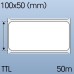 Cuộn giấy decal in chuyển nhiệt 1 tem 100x50mm, 50m (in tem nhãn mã vạch)
