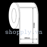 Giấy decal 1 tem 102x152mm, 100m (dán thùng carton, pallette)