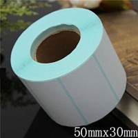 Giấy decal in nhiệt trực tiếp 1 tem 50x30mm, 30m