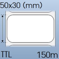 Giấy decal in tem nhãn mã vạch 1 tem 50x30mm, 150m