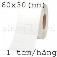 Giấy decal chuyển nhiệt 1 tem 60x30mm, dài 50m