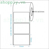 Giấy decal in nhiệt trực tiếp 1 tem 75x110mm, 30m