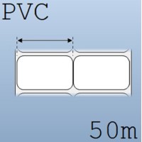 Cuộn tem nhãn nhựa PVC 2 tem 50x30mm, 50m