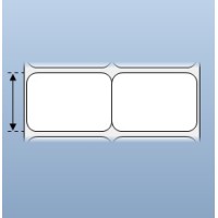 Giấy decal chuyển nhiệt in tem nhãn mã vạch 2 tem 50x35mm, 50m