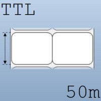 Giấy decal in tem nhãn mã vạch 2 tem 50x40mm, 50m