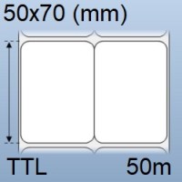 Giấy decal in mã vạch 02 tem 50x70mm, dài 50m