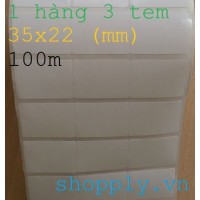 Giấy decal in mã vạch 03 tem 35x22mm, 100m