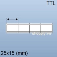 Giấy decal in tem nhãn mã vạch 04 tem 25x15mm, 50m