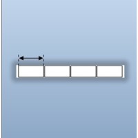 Cuộn tem nhãn nhựa PVC 4 tem 20x10mm, 50m