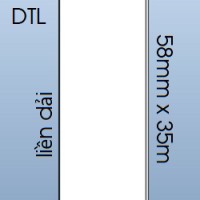 Giấy decal IN NHIỆT TRỰC TIẾP liền dải 58mm x 35m