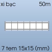 Decal xi bạc 07 tem 15x15mm, 50m