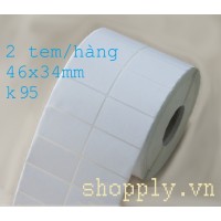 Giấy decal in mã vạch 02 tem 45x35mm, 50m