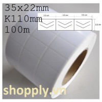 Giấy decal 03 tem chống bóc 35x22mm, 100m