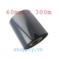 Film mực resin 60mm x 300m (in tem vàng PVC, PET, MZ...)