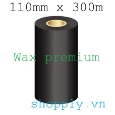 Ruy băng mực in mã vạch wax premium FO 110mm x 300m