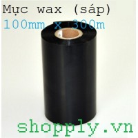Mực in mã vạch wax 100mm x 300m