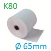 Giấy in nhiệt GiiN k80 Ø 65mm, dài 50m