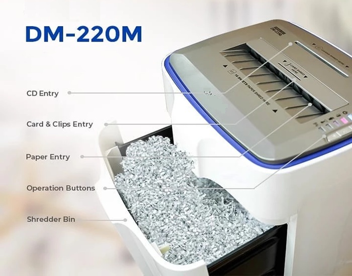 Dung tích thùng rác 30L của DM-220M phù hợp với những tổ chức và doanh nghiệp có quy mô vừa và nhỏ.